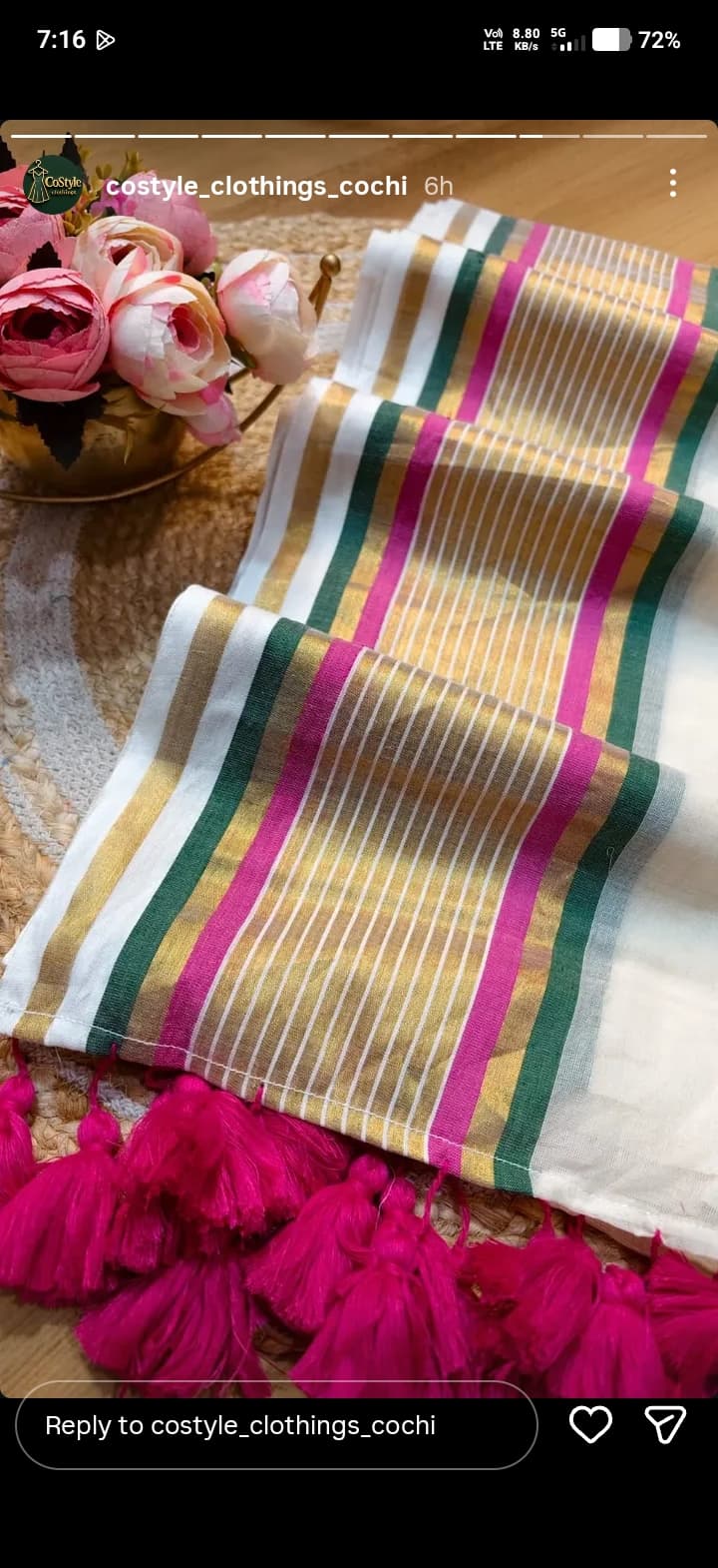 VAIDEHI-pure 120 count mul cotton saree with blouse